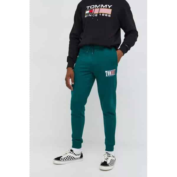 AW22-SPM0RZ_79X_F1 Ανδρικό Παντελόνι Φόρμα TOMMY JEANS DM0DM15031 ESSENTIAL GRAPHIC PANT Πράσινο - Image 1