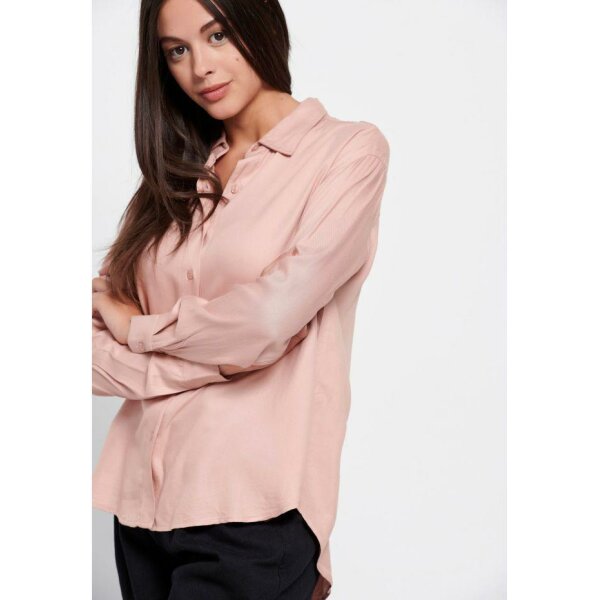 FBL006-100-05_PINK_3 Γυναικείο μονόχρωμο πουκάμισο Ροζ FBL006-100-05 - Image 3