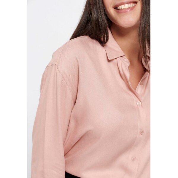 FBL006-100-05_PINK_5 Γυναικείο μονόχρωμο πουκάμισο Ροζ FBL006-100-05 - Image 5
