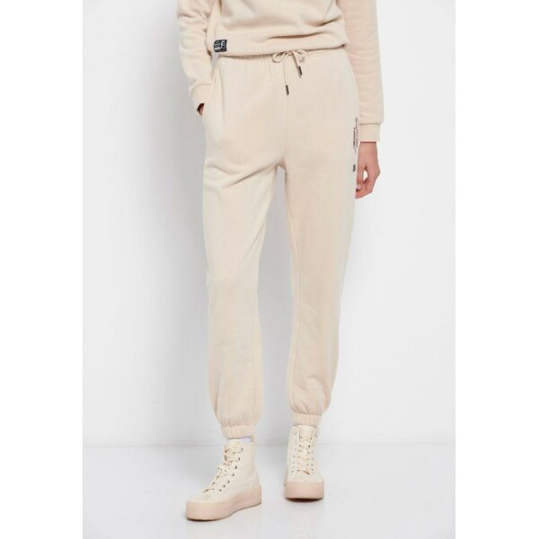 Παντελόνι φόρμας με τύπωμα Μπεζ Funky Buddha FBL006-103-02 - Image 1