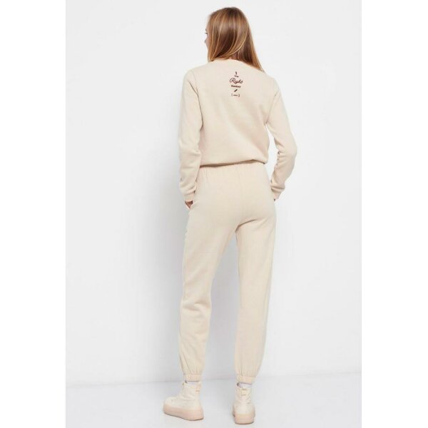 Παντελόνι φόρμας με τύπωμα Μπεζ Funky Buddha FBL006-103-02 - Image 4