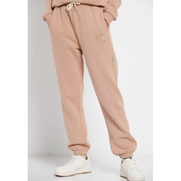 Παντελόνι φόρμας με τύπωμα Μπεζ Funky Buddha FBL006-105-02 - Image 1