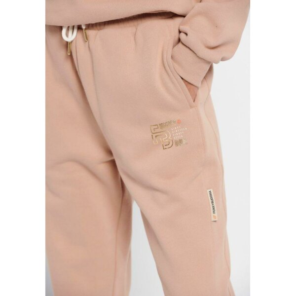 Παντελόνι φόρμας με τύπωμα Μπεζ Funky Buddha FBL006-105-02 - Image 3