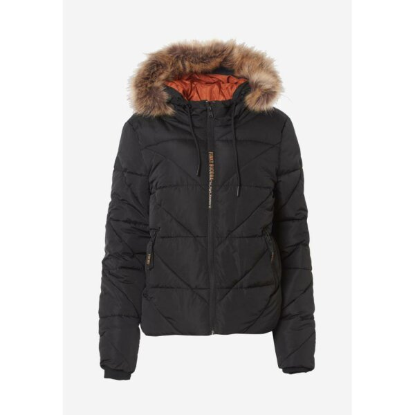 Casual μπουφάν με κουκούλα Μαύρο Funky Buddha FBL006-106-01 - Image 6