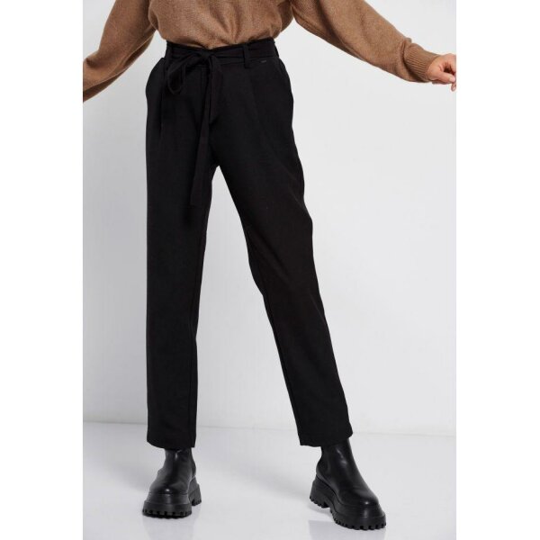 Casual παντελόνι με ελαστική μέση Μαύρο Funky Buddha FBL006-119-02 - Image 1