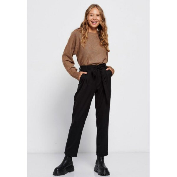 Casual παντελόνι με ελαστική μέση Μαύρο Funky Buddha FBL006-119-02 - Image 2