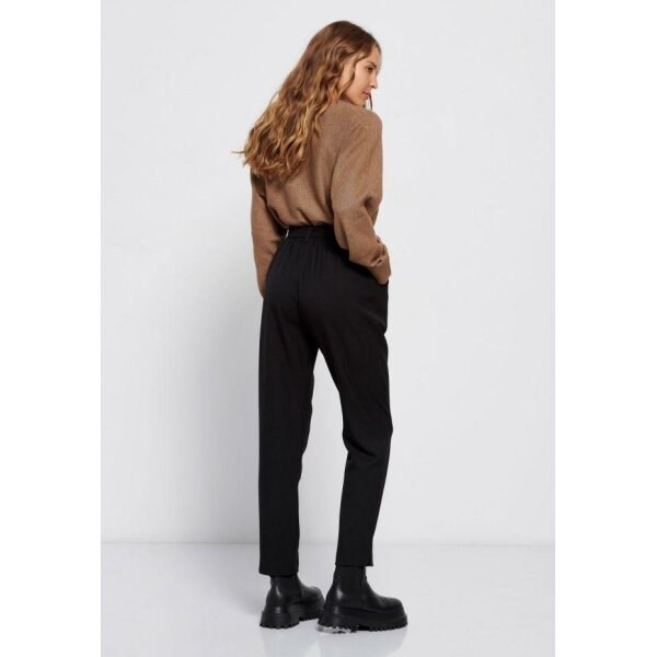 Casual παντελόνι με ελαστική μέση Μαύρο Funky Buddha FBL006-119-02 - Image 4