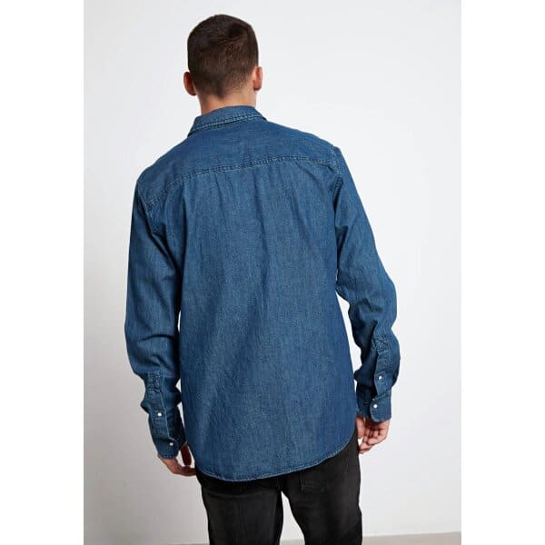 FBM004-021-05_MD_BLUE_5_ts_1663971182 Ανδρικό Πουκάμισο Τζιν FUNKY BUDDHA FBM006-052-05 Μπλέ - Image 6