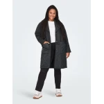 ΠΑΛΤΟ ΓΥΝΑΙΚΕΙΟ ΜΑΥΡΟ ΜΑΚΡΥ PLUS SIZE ONLY CARMAKOMA  CARADDISON LIFE QUILT MIX LONG COAT OTW 15269268