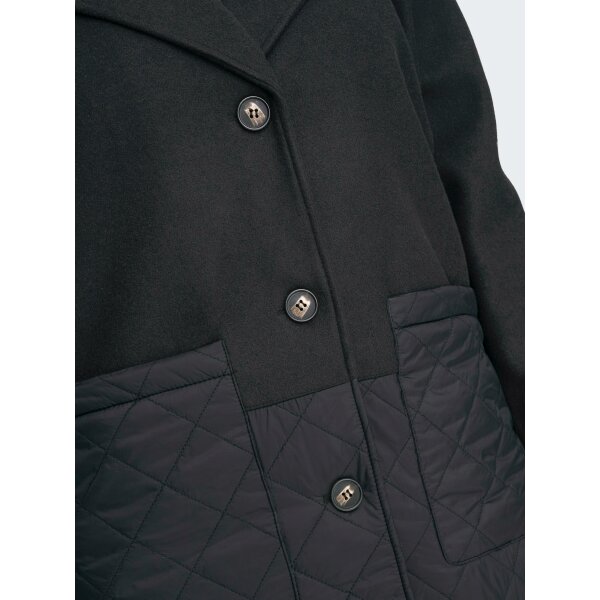 ΠΑΛΤΟ ΓΥΝΑΙΚΕΙΟ ΜΑΥΡΟ ΜΑΚΡΥ PLUS SIZE ONLY CARMAKOMA  CARADDISON LIFE QUILT MIX LONG COAT OTW 15269268 - Image 6