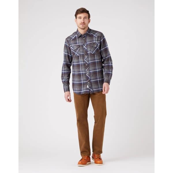 W12193248_3_2048x Ανδρικό Παντελόνι WRANGLER TEXAS W12193248 Καφέ - Image 1