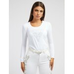 T-shirt τριγωνικό logo μπροστά Λευκή Guess W2BI67J1300
