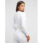 T-shirt τριγωνικό logo μπροστά Λευκή Guess W2BI67J1300 - Image 3