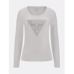 T-shirt τριγωνικό logo μπροστά Λευκή Guess W2BI67J1300 - Image 4