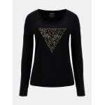 T-shirt τριγωνικό logo μπροστά Μαύρη Guess W2BI67J1300 - Image 4