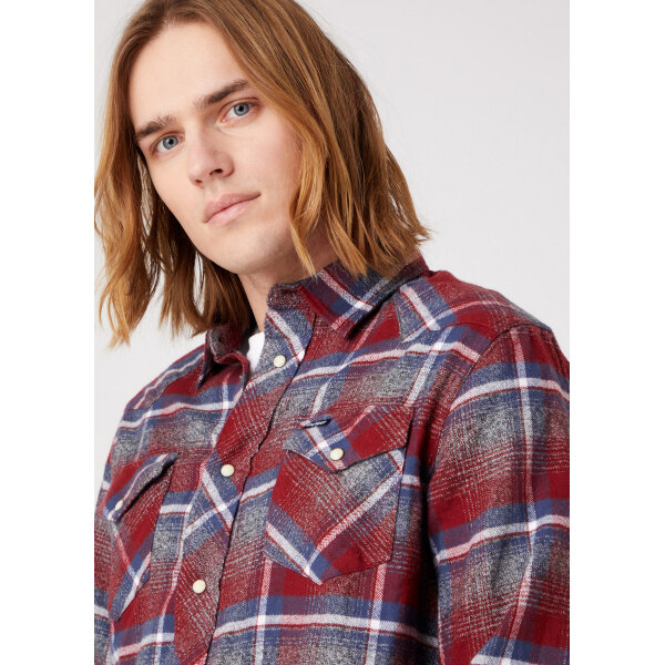 Ανδρικό Πουκάμισο Καρό WRANGLER HERITAGE W5D1LAXRO Κόκκινο - Image 4