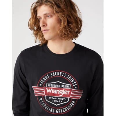 Ανδρική Μπλούζα WRANGLER AMERICANA W70QD3XV6 Μαύρο