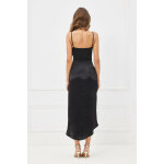 INDIGO DRESS Μίντι σατέν φόρεμα Μαύρο MIND MATTER - Image 4