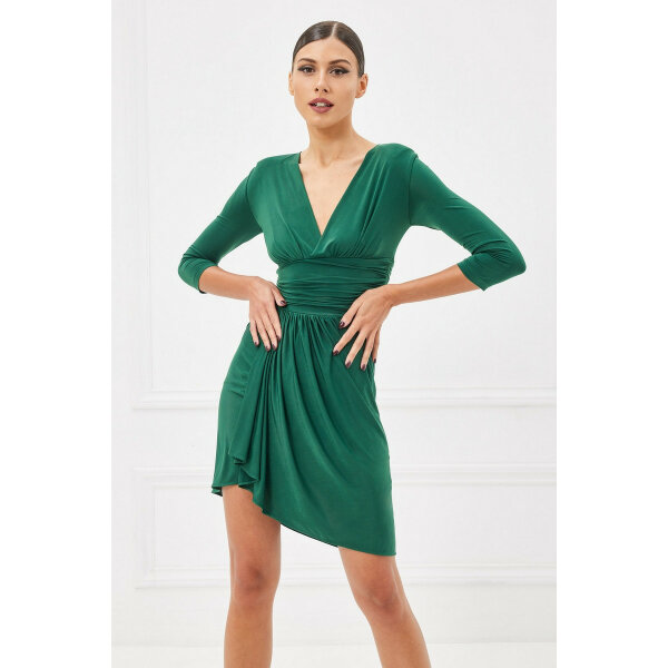 priam_dress_green_1_ PRIAM DRESS Μίνι φόρεμα λοξό Πράσινο MIND MATTER - Image 1