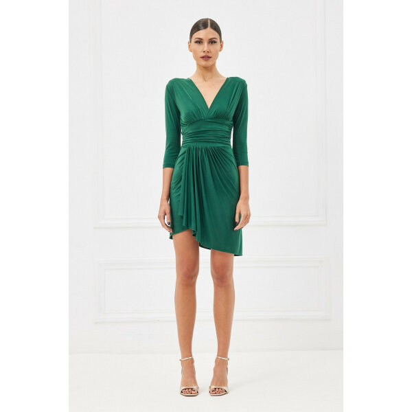 priam_dress_green_2_ PRIAM DRESS Μίνι φόρεμα λοξό Πράσινο MIND MATTER - Image 2