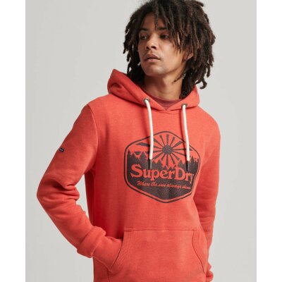 Ανδρική Φούτερ SUPERDRY VINTAGE TRAVEL HOOD M2011958A Κόκκινο