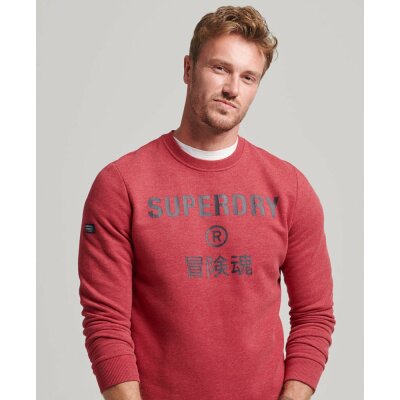 Ανδρική Φούτερ SUPERDRY VINTAGE CORP LOGO MARL CREW M2011832A Κόκκινο
