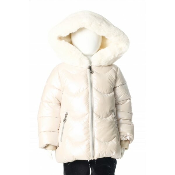2295415_01-602x903 Παιδικό Μπουφάν Κορίτσι Εκρού Joyce 2295415 - Image 1