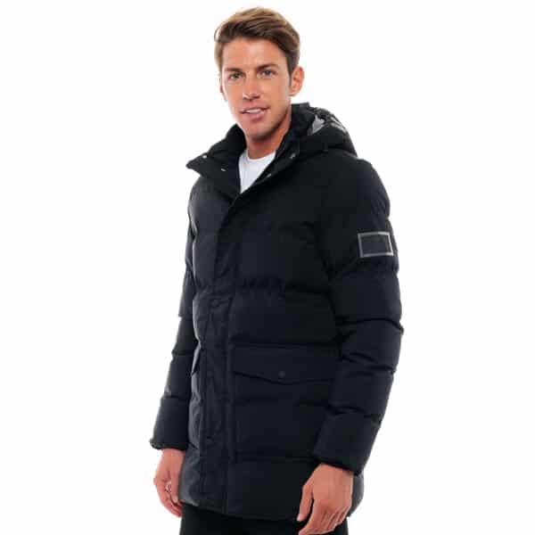 48-201-026#010#2 Ανδρικό Μπουφάν BISTON PARKA 48-201-026 Μαύρο - Image 2