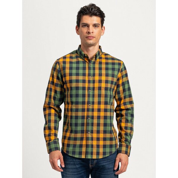 5210151296053-800x1000h Ανδρικό Πουκάμισο Φανέλα STAFF SIMON 61-010.046 Πράσινο - Image 1