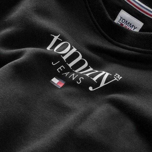 DW0DW14325BDS_D3 Tommy Hilfiger Μπλούζα Essential Logo DW0DW14325 BDS Μαύρη Relaxed Fit - Image 3