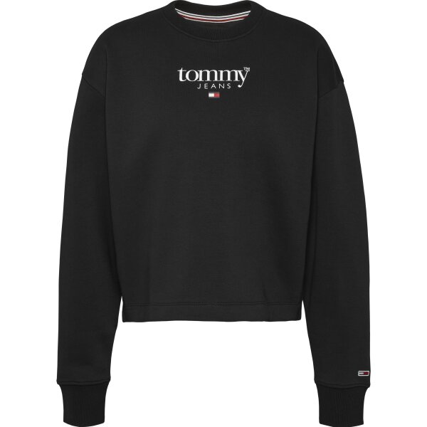 DW0DW14325BDS_F Tommy Hilfiger Μπλούζα Essential Logo DW0DW14325 BDS Μαύρη Relaxed Fit - Image 1