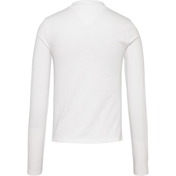 DW0DW14379YBR_B Γυναικεία Μπλούζα Logo Tommy JEANS Λευκή DW0DW14379 YBR - Image 2