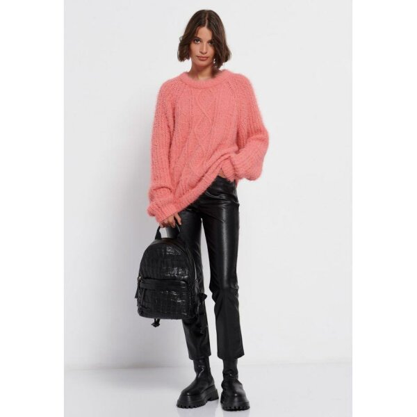 FBL006-131-09_SWEET_CORAL_2_ts_1665526386 Πουλόβερ με στρογγυλή λαιμόκοψη Ροζ Funky Buddha FBL006-131-09 - Image 2