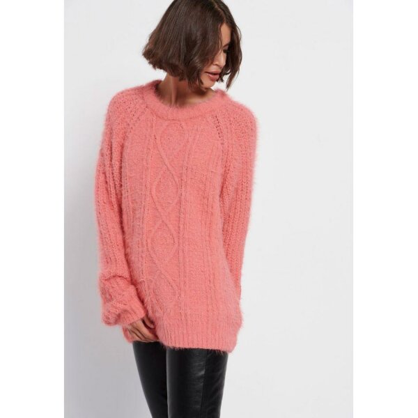 FBL006-131-09_SWEET_CORAL_5_ts_1665526386 Πουλόβερ με στρογγυλή λαιμόκοψη Ροζ Funky Buddha FBL006-131-09 - Image 5