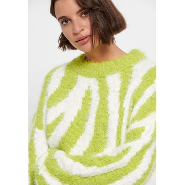 FBL006-133-09_GREEN_GLOW_3_ts_1665526387 Πουλόβερ με σχέδιο στην πλέξη Πράσινο Funky Buddha FBL006-133-09 - Image 3