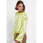 Πουλόβερ με σχέδιο στην πλέξη Πράσινο Funky Buddha FBL006-133-09 - Image 5
