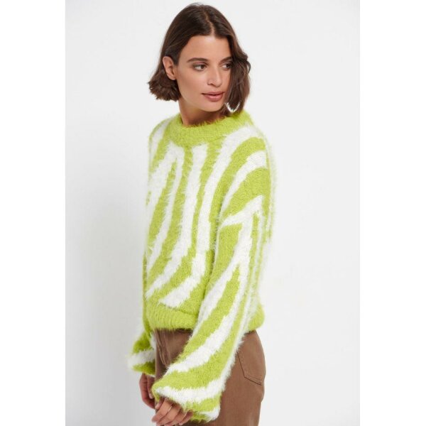 FBL006-133-09_GREEN_GLOW_5_ts_1665526387 Πουλόβερ με σχέδιο στην πλέξη Πράσινο Funky Buddha FBL006-133-09 - Image 5