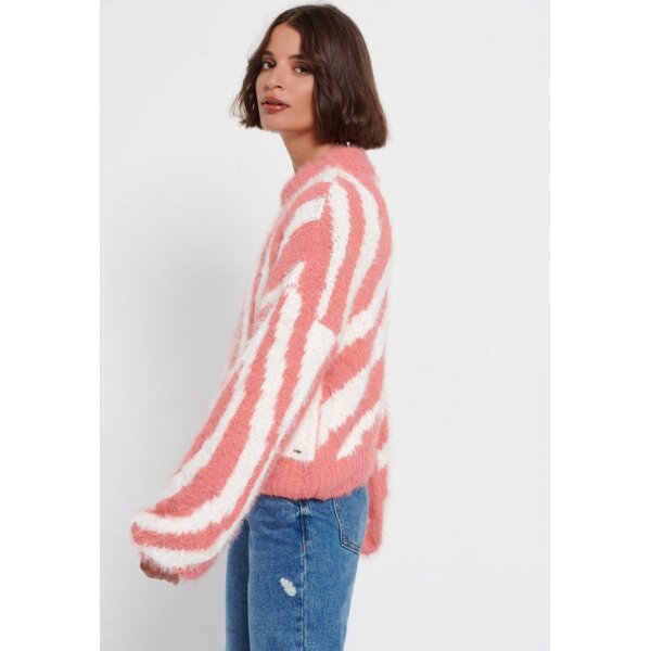 FBL006-133-09_SWEET_CORAL_5_ts_1665526387 Πουλόβερ με σχέδιο στην πλέξη Ροζ Funky Buddha FBL006-133-09 - Image 5