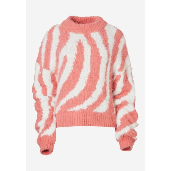FBL006-133-09_SWEET_CORAL_6_ts_1665526387 Πουλόβερ με σχέδιο στην πλέξη Ροζ Funky Buddha FBL006-133-09 - Image 6