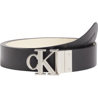 ΓΥΝΑΙΚΕΙΑ ΖΩΝΗ CALVIN KLEIN ROUND MONO PLAQUE REV BELT 30MM K60K610111-0F5 Ecru