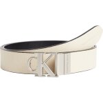 ΓΥΝΑΙΚΕΙΑ ΖΩΝΗ CALVIN KLEIN ROUND MONO PLAQUE REV BELT 30MM K60K610111-0F5 Ecru - Image 2