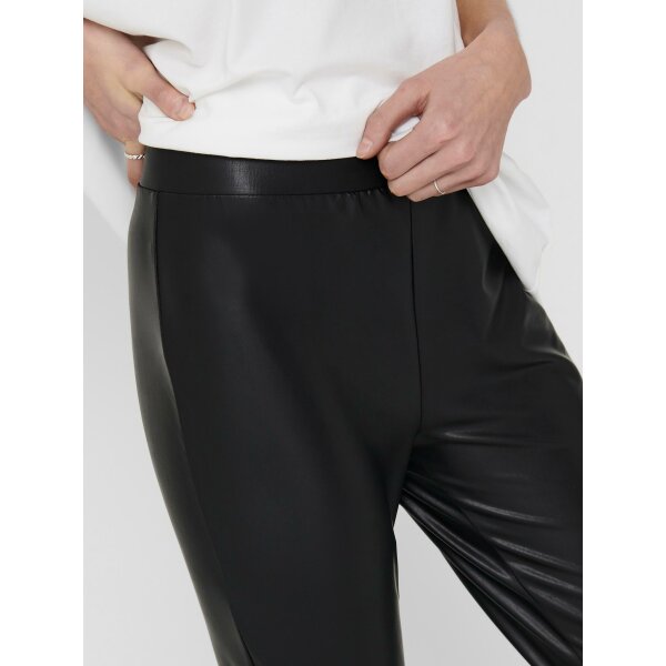 Γυναικείο Παντελόνι Κολάν Δερματίνη  Μαύρο  ONLY  15187844 - Image 6
