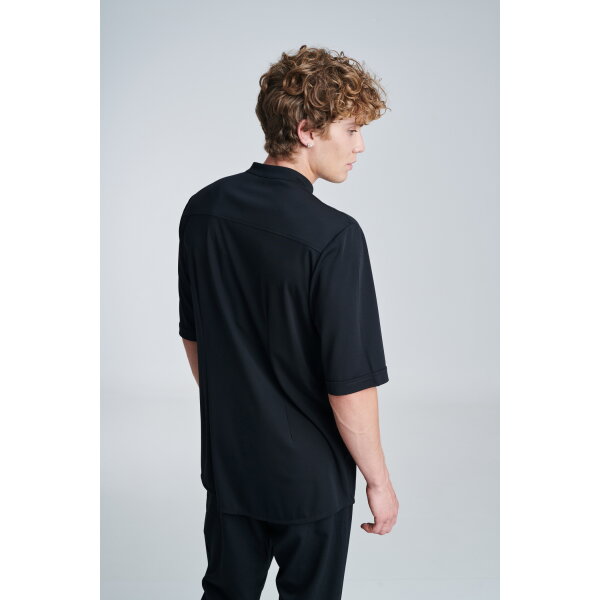 P-1528_002_04 Ανδρικό Πουκάμισο OVERSIZE P/COC P-152800203 Μαύρο - Image 4