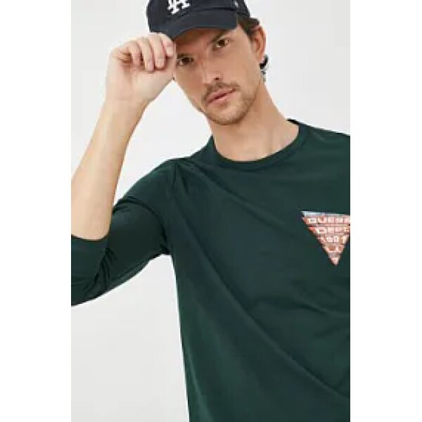 bluza-guess-m2bi42j1314-zielony Ανδρική Μπλούζα GUESS M2BI42J1314 Πράσινο - Image 1