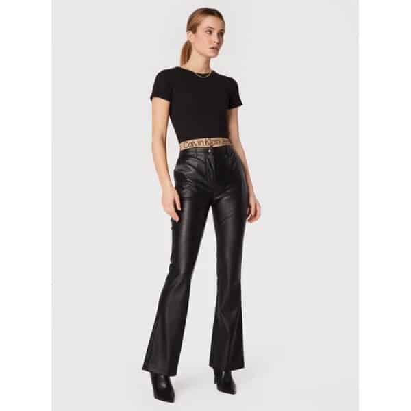 ΜΠΛΟΥΖΑ ΓΥΝΑΙΚΕΙΑ ΜΑΥΡΟ CALVIN KLEIN SHORT SLEEVES J20J219893-BEH - Image 2