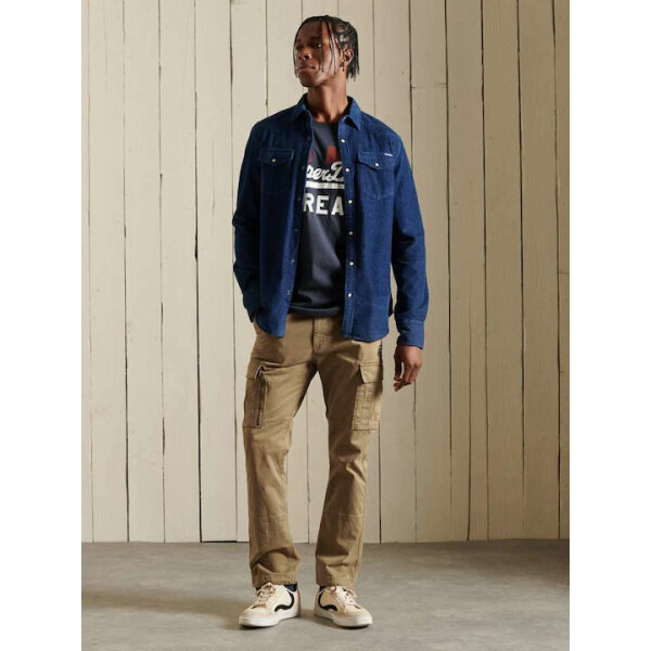 fixedratio_20211109160949_027c2043 Ανδρικό Παντελόνι Cargo SUPERDRY M7010795A RECRUIT Μπεζ - Image 2