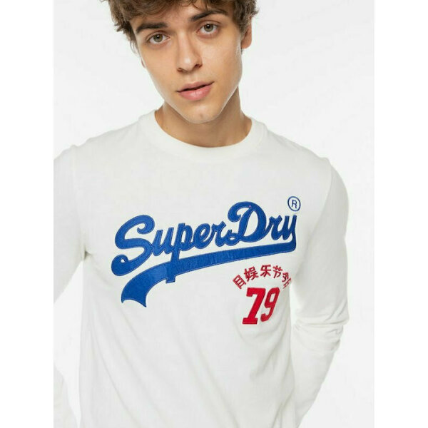 Ανδρική Μπλούζα SUPERDRY OVIN VINTAGE INTEREST M6010635A Λευκό - Image 3