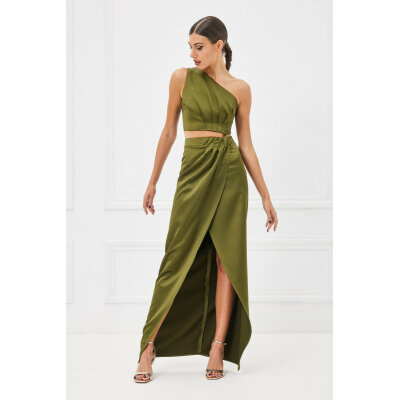LOREN SKIRT TopΜάξι φούστα σατέν 2022W011_816