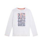 Παιδική Μπλούζα Μακρυμάνικη Λευκή Guess L2BI11I3Z11-G011