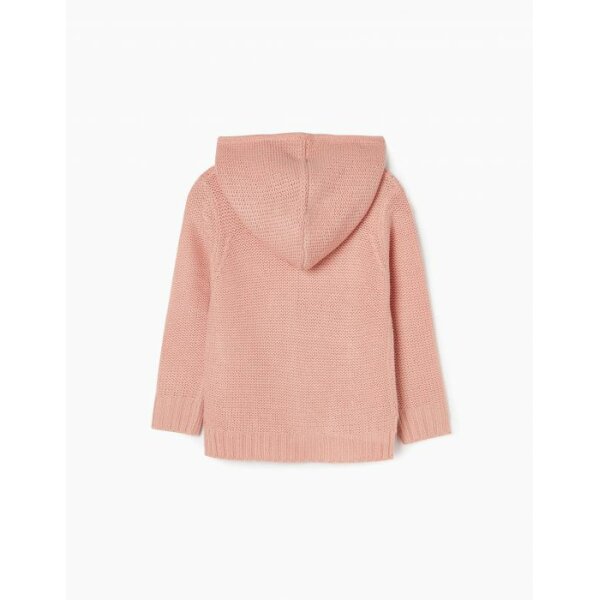1313-2588-PINK-2 Zippy πλεκτή ζακέτα για κορίτσι με κουκούλα ZKGAP0201-22056 - Image 5
